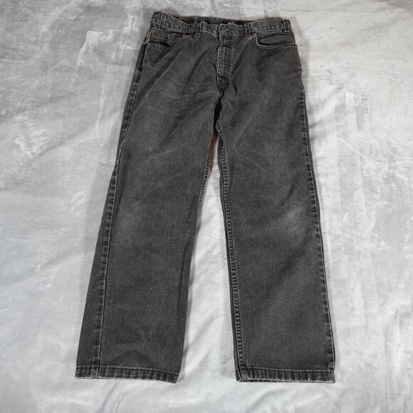 Vintage Levis 505 Regular Straight Leg Jeans Mens 34x28 (Tagged 38x32) Faded - Picture 4 of 16